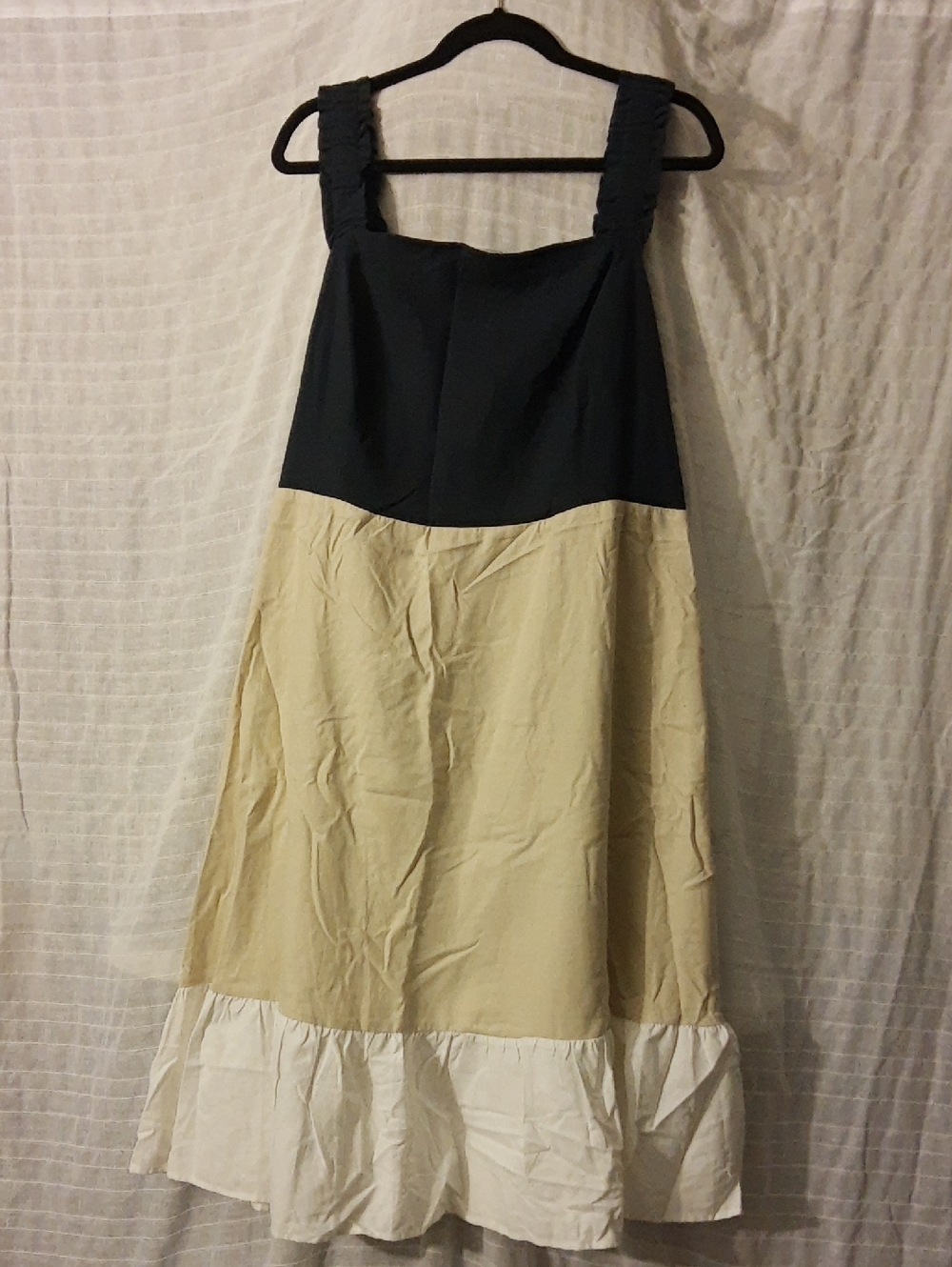 Seven7 Black, Cream & White Tiered Maxi Dress